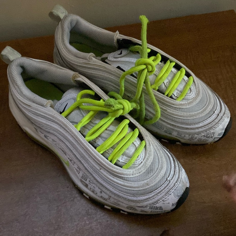White and lime green air max